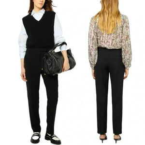 GERARD DAREL women’s black slack office suit work pants slim fit 36FR 30US